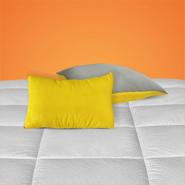Yellow Combo of SwitchOff Comforter and  SwitchOff Mush Pillow (Free Travel Neckband)