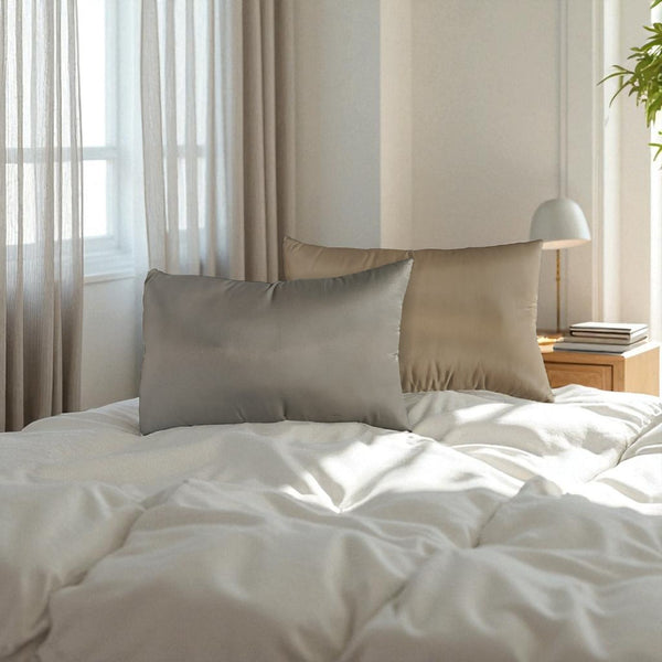 SwitchOff Mush Pillow (Peach and Grey)